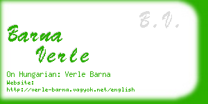 barna verle business card